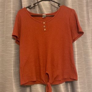 Paper crane cotton knit T shirt